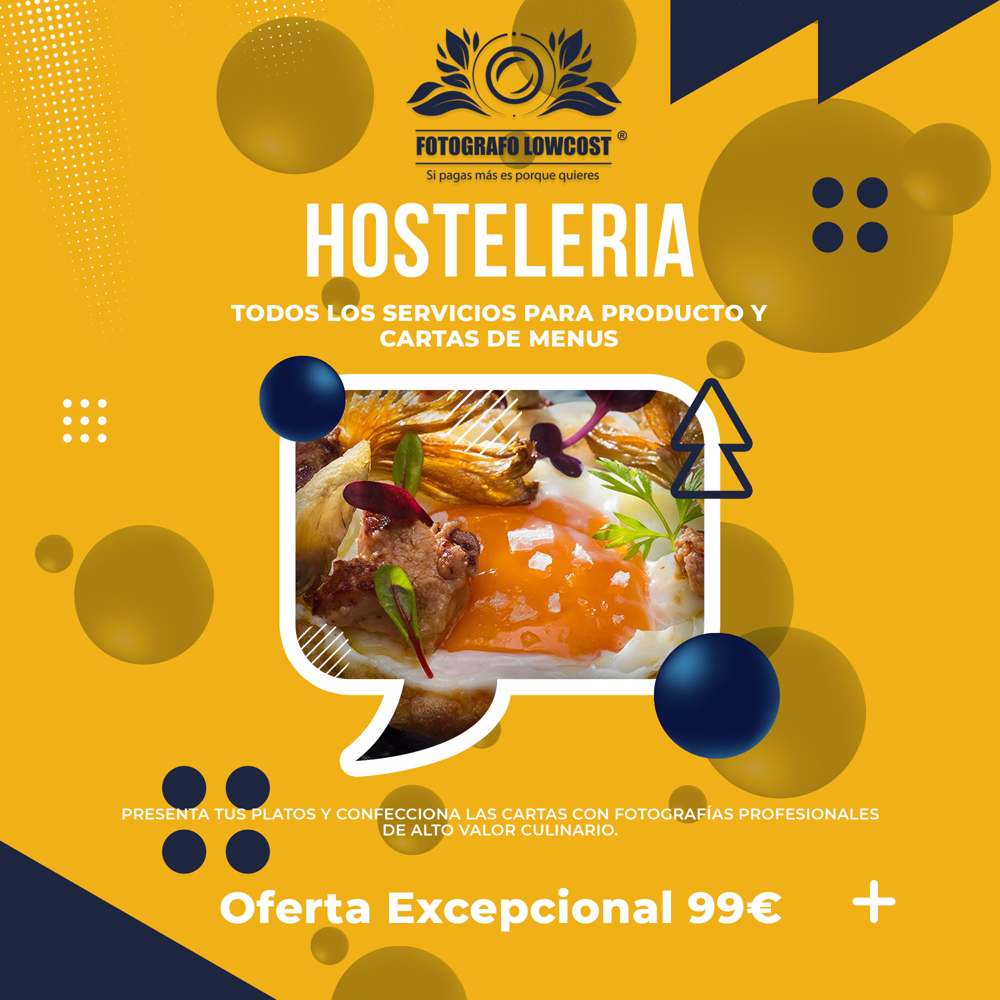 fotografo en fotografía gastronomica, cartas y menus para hostelería y restauración Villanueva de la Serena 